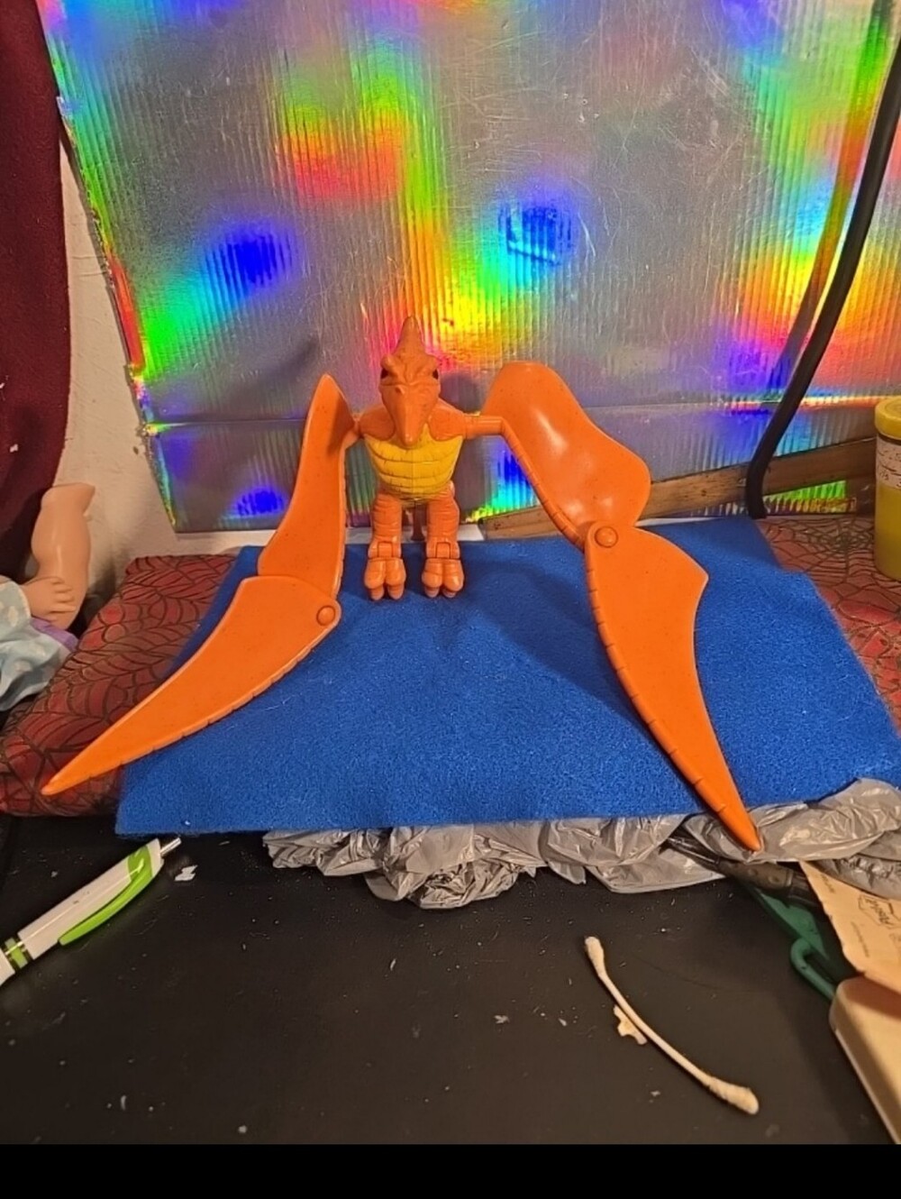 071626 Fisher Price 2011 Dino Pterodactyl Dinosaur Orange Toy 12" Figure Imagine